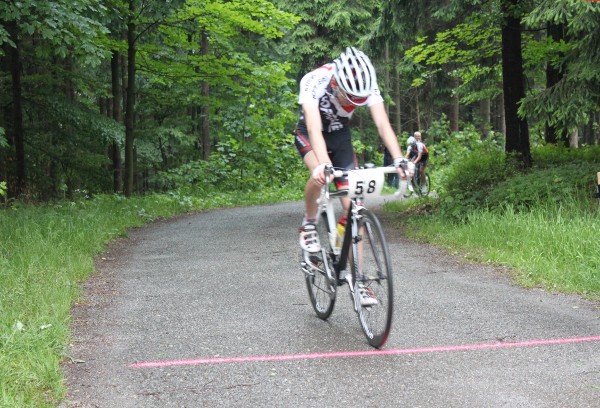 Thomas Haupt im Ziel, mit neuem Streckenrekord