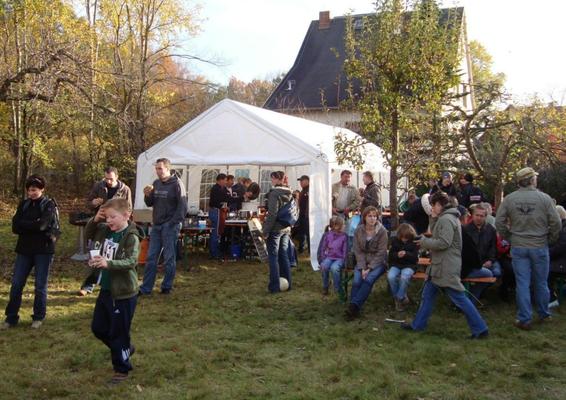 Die Verpflegungsstelle derweil gut besucht