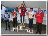 Eine Augenweide auch die 12-km-Siegerinnen: Claudia Heiduschka (SG Crostwitz 1981 e.V. in 51:31 min vor Stephanie Junge und Mareen Gersch.