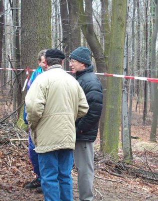 Streckenposten bei der Arbeit